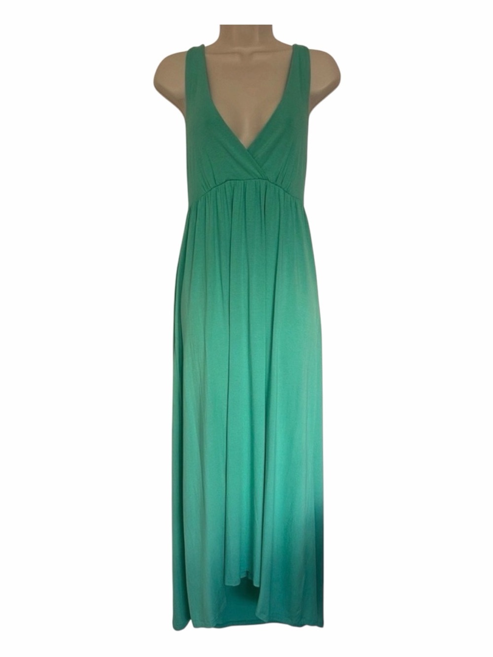 Cynthia Rowley Turquoise Deep V-neck Maxi Dress Size Small Women’s